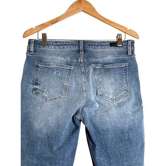 Kut from the Kloth Women's Sophie High Waisted Bermuda Denim Shorts Size 8 Blue - Picture 5 of 7